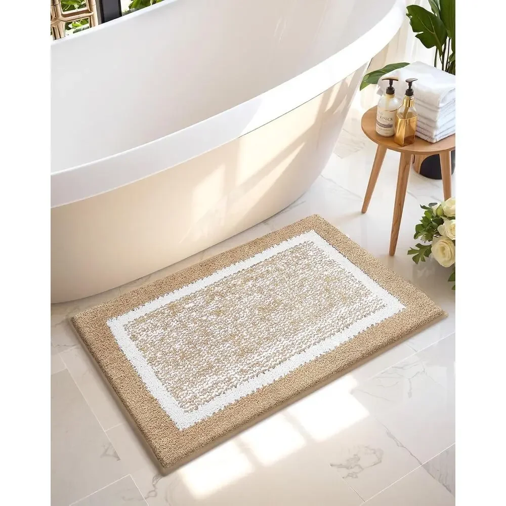 New Color & Geometry Brown Non-Slip Washable Bath Rug Bathroom Mat 20